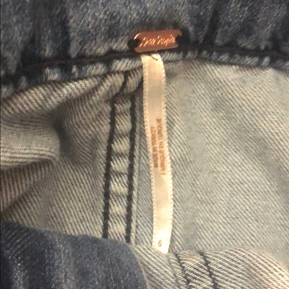 Free People Tie Waist Denim Skirt - Picture 7 of 7